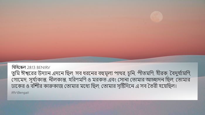 যিহিষ্কেল 28:13 BENIRV Bible Verse Image