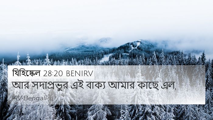 যিহিষ্কেল 28:20 BENIRV 4K Wallpaper - আর সদাপ্রভুর এই - 4K Wallpaper Bible Verse