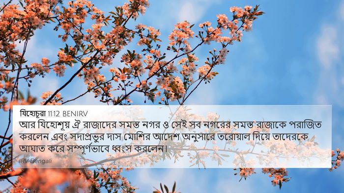 যিহোচূৱা 11:12 BENIRV 4K Wallpaper - আর যিহোশূয় ঐ - 4K Wallpaper Bible Verse