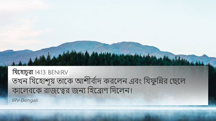 যিহোচূৱা 14:13 BENIRV 4K Wallpaper - তখন যিহোশূয় তাকে - 4K Wallpaper Bible Verse