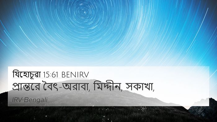যিহোচূৱা 15:61 BENIRV 4K Wallpaper - প্রান্তরে - 4K Wallpaper Bible Verse