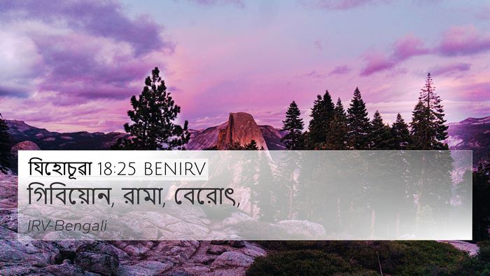 যিহোচূৱা 18:25 BENIRV Bible Verse Image