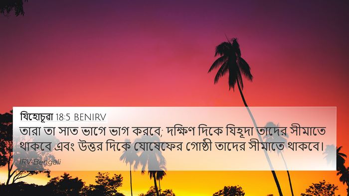 যিহোচূৱা 18:5 BENIRV Bible Verse Image