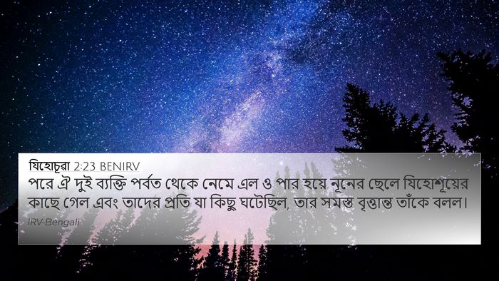যিহোচূৱা 2:23 BENIRV 4K Wallpaper - পরে ঐ দুই ব্যক্তি - 4K Wallpaper Bible Verse
