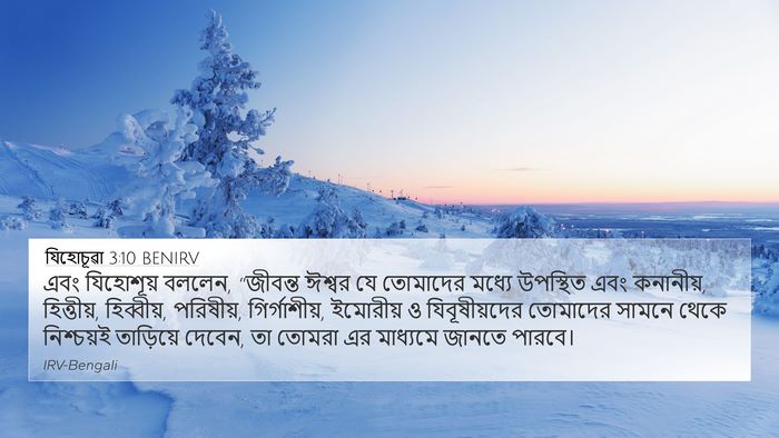 যিহোচূৱা 3:10 BENIRV Bible Verse Image