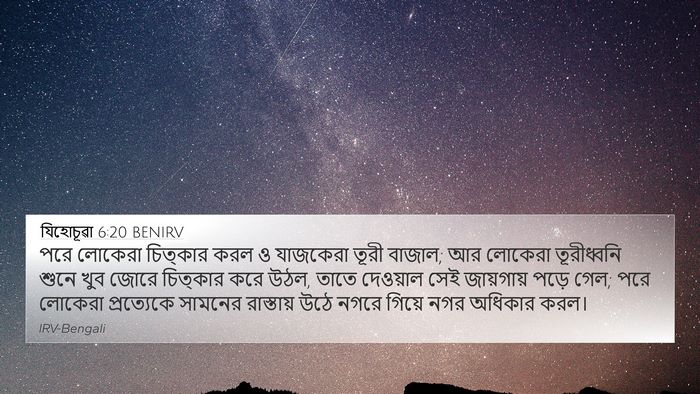 যিহোচূৱা 6:20 BENIRV Bible Verse Image