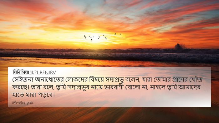 যিৰিমিয়া 11:21 BENIRV Bible Verse Image
