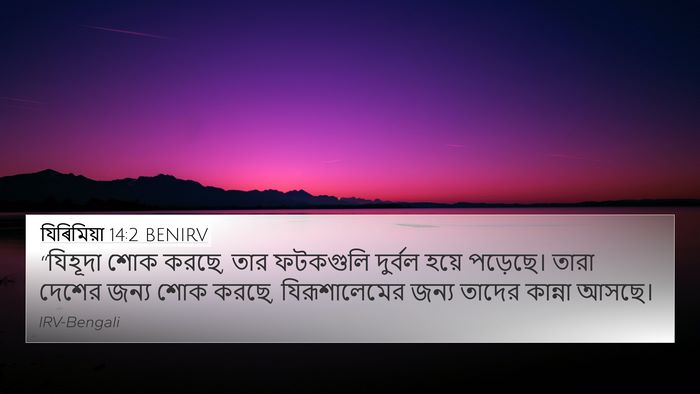 যিৰিমিয়া 14:2 BENIRV Bible Verse Image