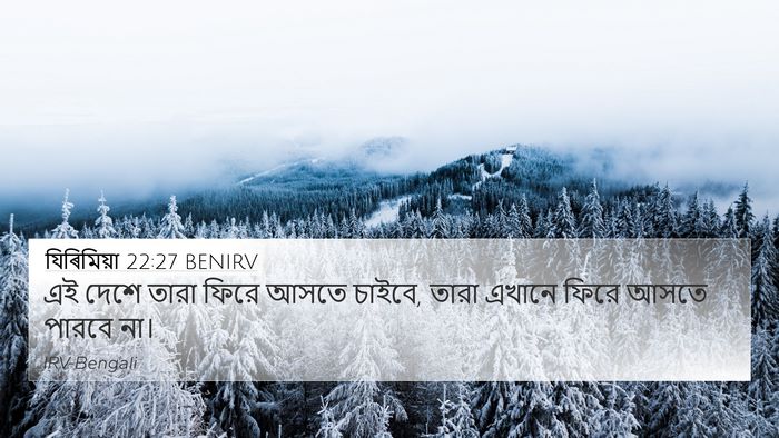 যিৰিমিয়া 22:27 BENIRV 4K Wallpaper - এই দেশে তারা ফিরে - 4K Wallpaper Bible Verse
