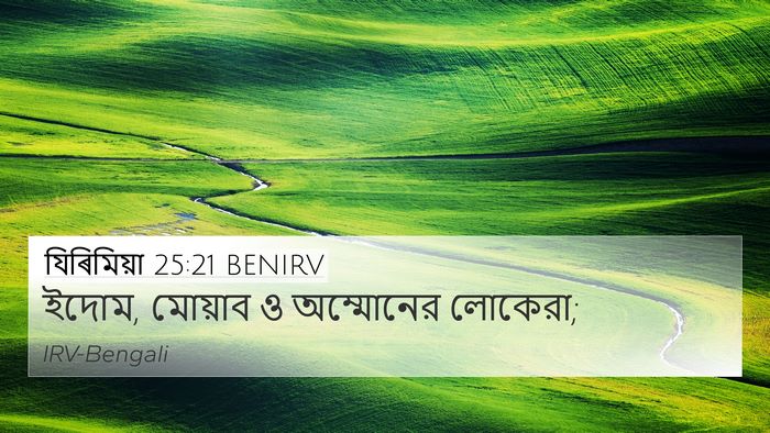 যিৰিমিয়া 25:21 BENIRV Bible Verse Image