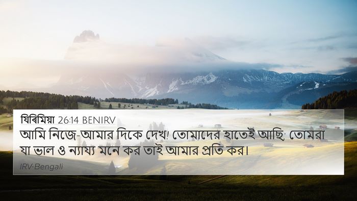 যিৰিমিয়া 26:14 BENIRV Bible Verse Image