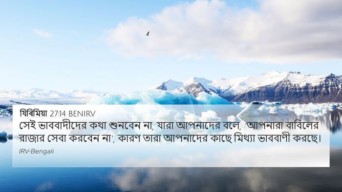 যিৰিমিয়া 27:14 BENIRV Bible Verse Image