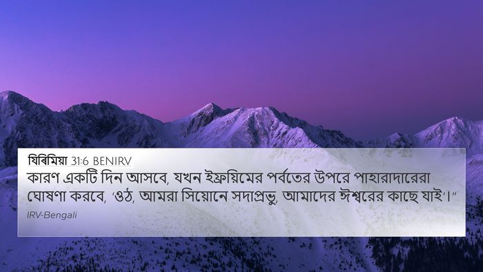 যিৰিমিয়া 31:6 BENIRV Bible Verse Image