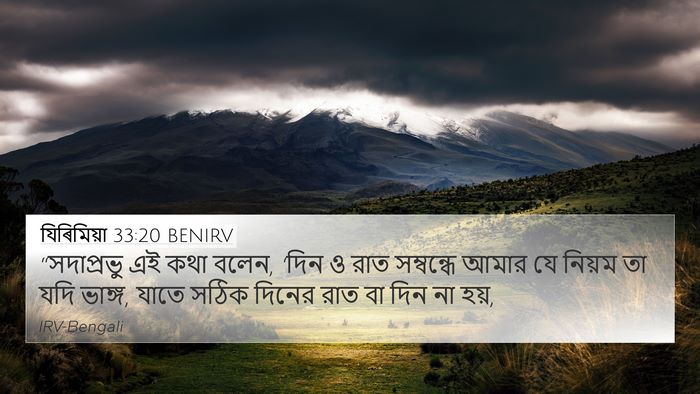 যিৰিমিয়া 33:20 BENIRV Bible Verse Image