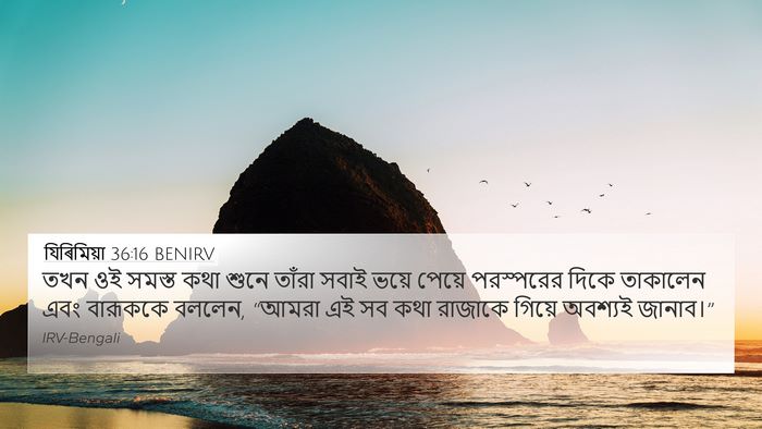 যিৰিমিয়া 36:16 BENIRV Bible Verse Image