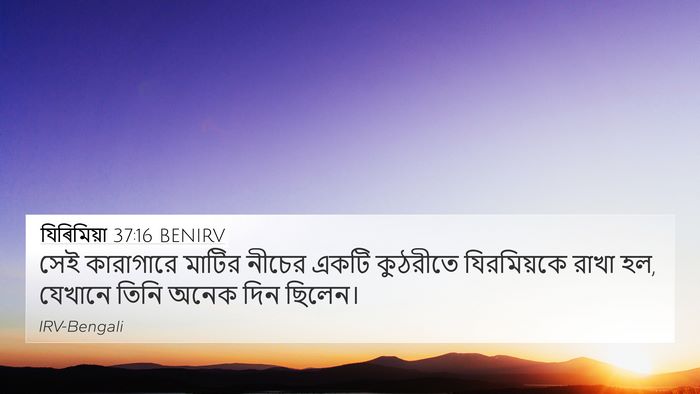যিৰিমিয়া 37:16 BENIRV Bible Verse Image