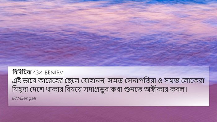 যিৰিমিয়া 43:4 BENIRV Bible Verse Image