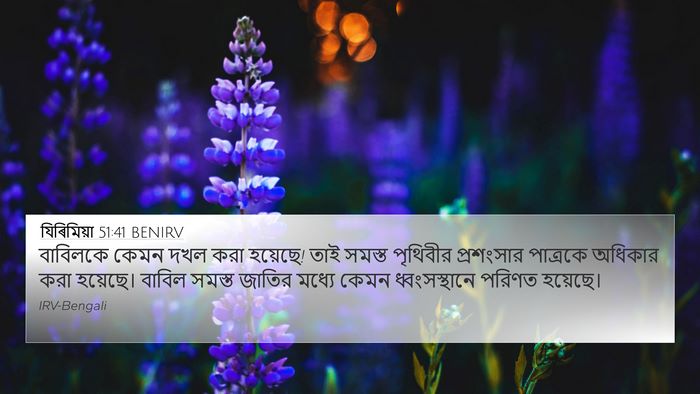 যিৰিমিয়া 51:41 BENIRV Bible Verse Image