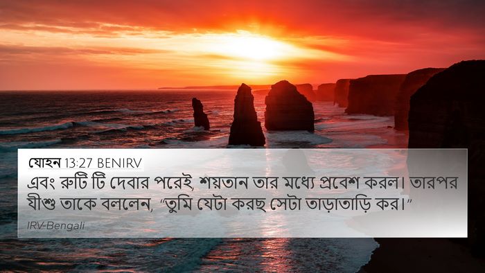যোহন 13:27 BENIRV Bible Verse Image