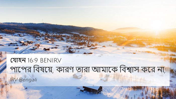 যোহন 16:9 BENIRV 4K Wallpaper - পাপের বিষয়ে, কারণ - 4K Wallpaper Bible Verse