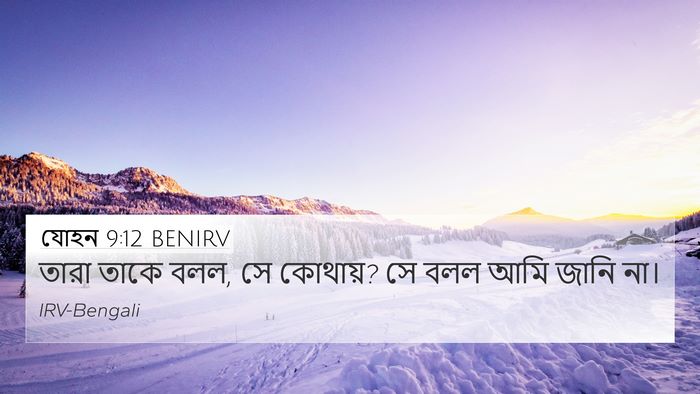 যোহন 9:12 BENIRV 4K Wallpaper - তারা তাকে বলল, সে - 4K Wallpaper Bible Verse
