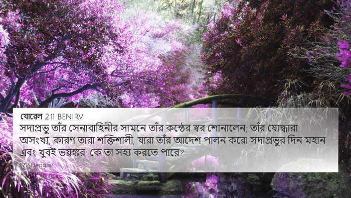 যোৱেল 2:11 BENIRV Bible Verse Image