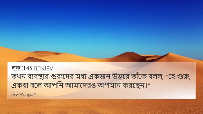 লূক 11:45 BENIRV 4K Wallpaper - তখন ব্যবস্থার - 4K Wallpaper Bible Verse