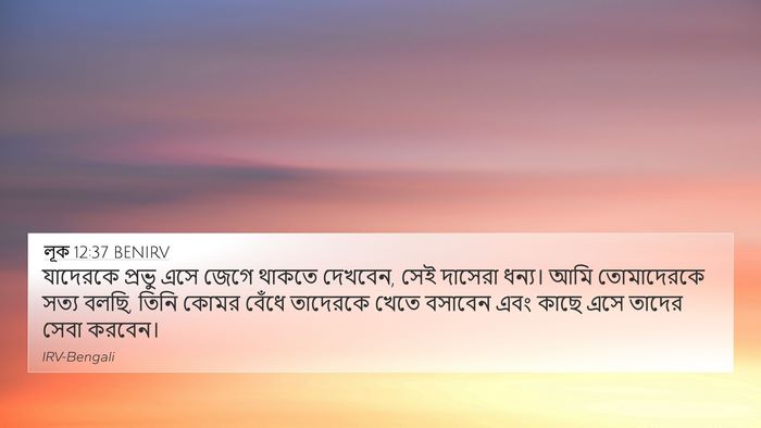 লূক 12:37 BENIRV Bible Verse Image