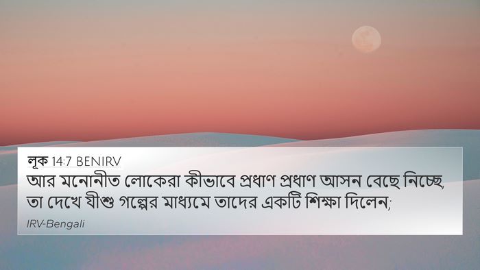 লূক 14:7 BENIRV Bible Verse Image