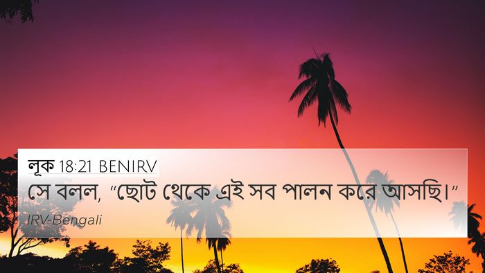 লূক 18:21 BENIRV Bible Verse Image