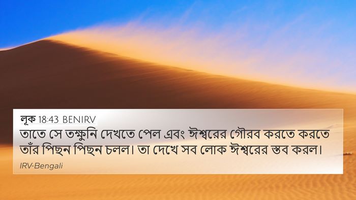 লূক 18:43 BENIRV Bible Verse Image
