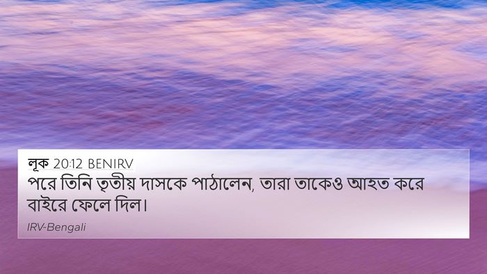 লূক 20:12 BENIRV Bible Verse Image