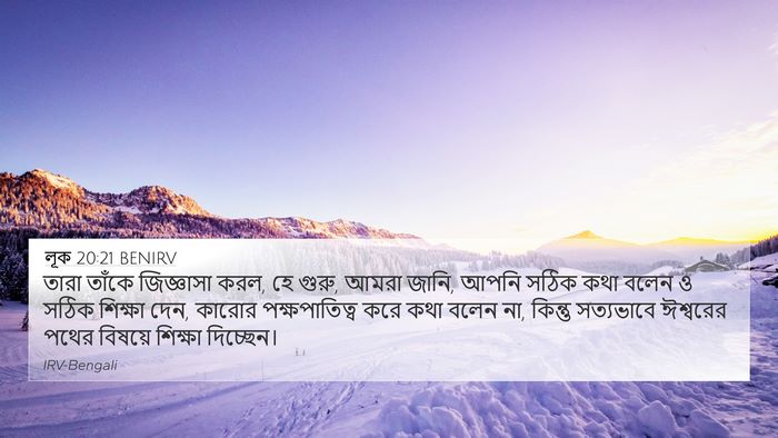 লূক 20:21 BENIRV Bible Verse Image