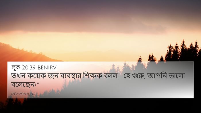 লূক 20:39 BENIRV Bible Verse Image