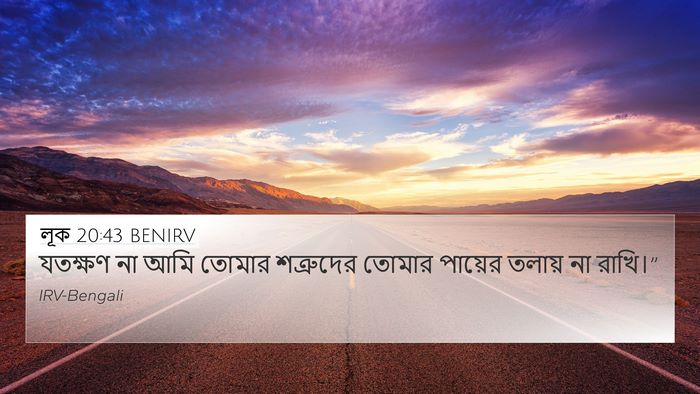 লূক 20:43 BENIRV 4K Wallpaper - যতক্ষণ না আমি - 4K Wallpaper Bible Verse