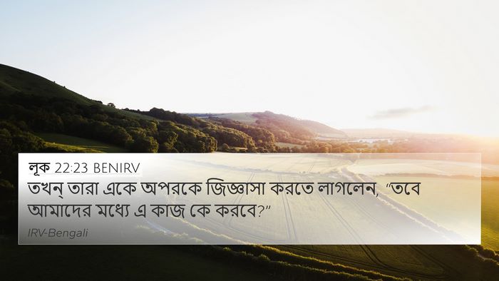 লূক 22:23 BENIRV Bible Verse Image