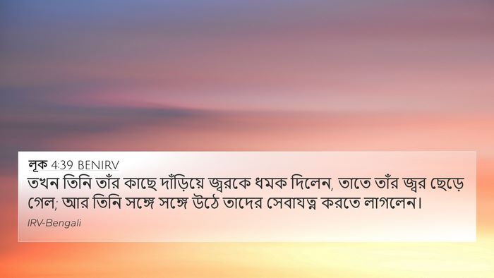লূক 4:39 BENIRV Bible Verse Image