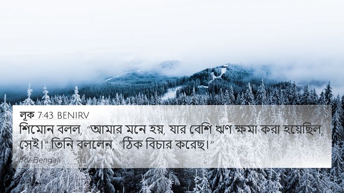 লূক 7:43 BENIRV Bible Verse Image