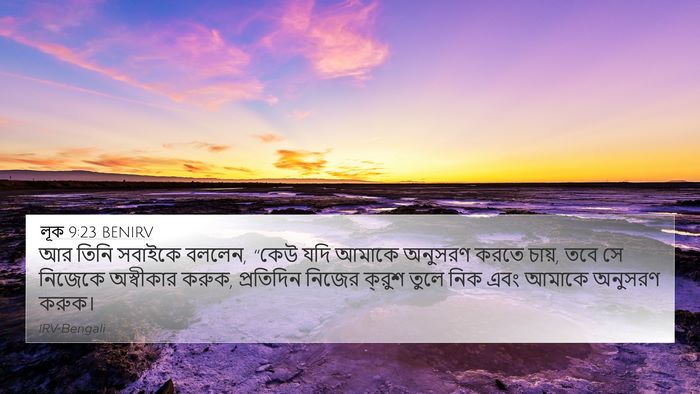 লূক 9:23 BENIRV Bible Verse Image