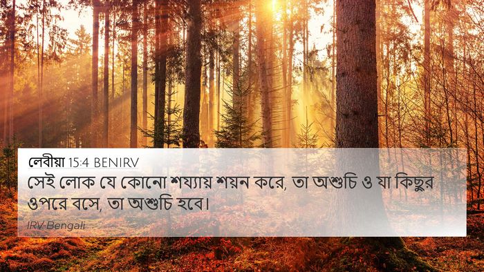 লেবীয়া 15:4 BENIRV 4K Wallpaper - সেই লোক যে কোনো - 4K Wallpaper Bible Verse