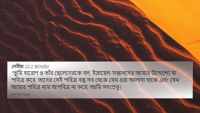 লেবীয়া 22:2 BENIRV 4K Wallpaper - “তুমি হারোণ ও তাঁর - 4K Wallpaper Bible Verse