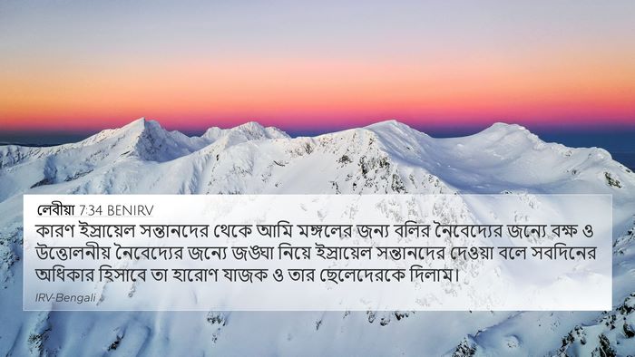 লেবীয়া 7:34 BENIRV Bible Verse Image