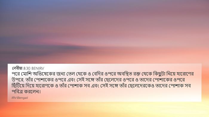 লেবীয়া 8:30 BENIRV Bible Verse Image