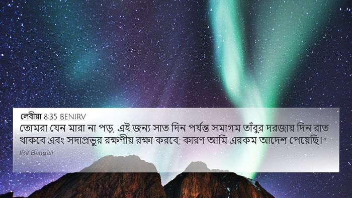 লেবীয়া 8:35 BENIRV Bible Verse Image