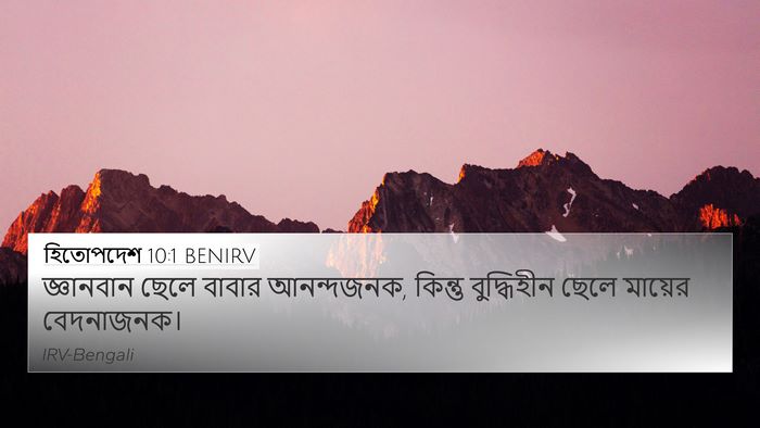 হিতোপদেশ 10:1 BENIRV Bible Verse Image