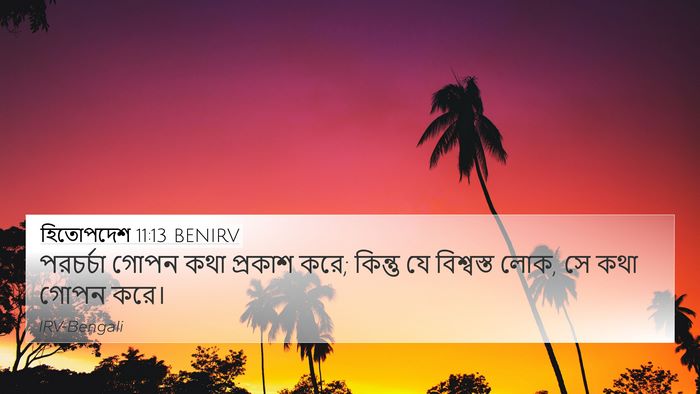 হিতোপদেশ 11:13 BENIRV 4K Wallpaper - পরচর্চা গোপন কথা - 4K Wallpaper Bible Verse