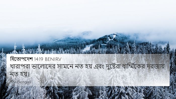 হিতোপদেশ 14:19 BENIRV Bible Verse Image