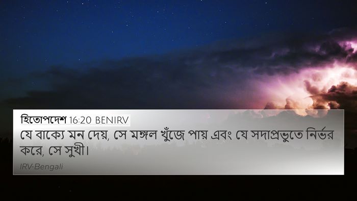 হিতোপদেশ 16:20 BENIRV Bible Verse Image