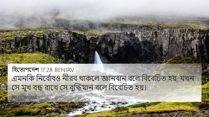 হিতোপদেশ 17:28 BENIRV Bible Verse Image