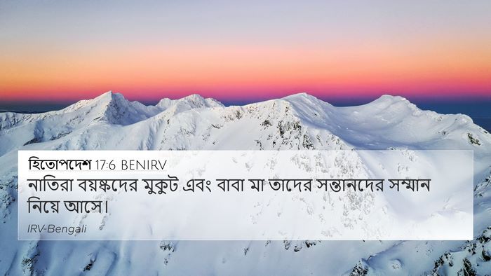 হিতোপদেশ 17:6 BENIRV Bible Verse Image